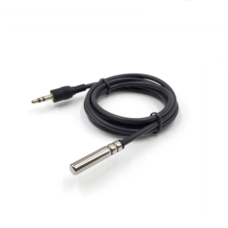 DS18B20 Đầu dò nhiệt độ kỹ thuật số OD6×30mm với giắc cắm 3.5mm