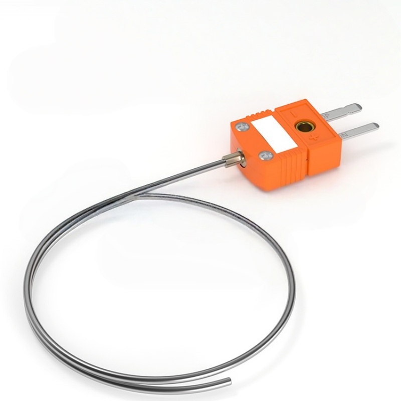 Cặp nhiệt điện loại N MI với đầu cắm mini và đầu dò kim uốn cong