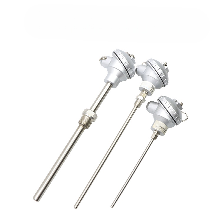 PT100 Cảm biến nhiệt độ gắn trên đầu kèm đầu nối và chân gắn ren