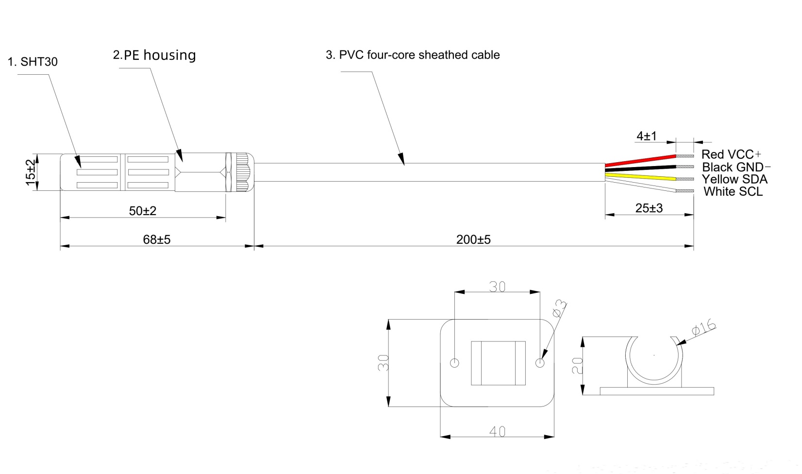 SHT30 Giao thức I2C cho cảm biến nhiệt độ và độ ẩm
