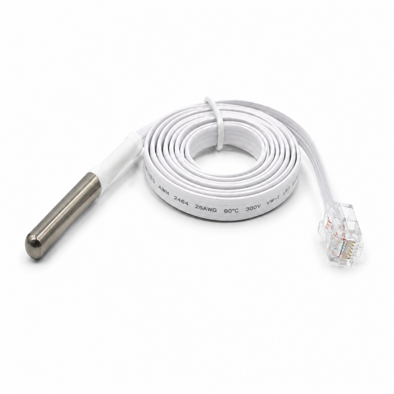 Cảm biến nhiệt độ kỹ thuật số DS18B20 — Đầu nối RJ45, Dùng trong logistics chuỗi lạnh